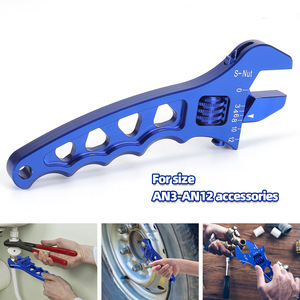 Clé réglable en alliage d'aluminium AN3 à AN12, taille impériale, pour connecteur de tuyau de refroidissement d'huile automobile, outil bleu rouge noir - Product Image 5