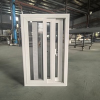 Ventana Corredera de PVC y Vidrio Moderna Personalizada, Una Ventana de 60"x32" para Hogar, Baño, Cocina, con Apertura Vertical