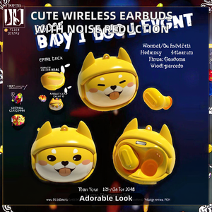 Audífonos Inalámbricos BT V5.3 2024, Lindos y Adorables, con Diseño de Mascota de Dibujos Animados, Chipset JL, Resistentes al Agua IPX-5, Larga Duración de Batería, Deportivos, con Cancelación de Ruido - Product Image 2