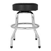 Tabouret de bar pivotant chromé à anneau unique Tabouret de guitare robuste et non pliant