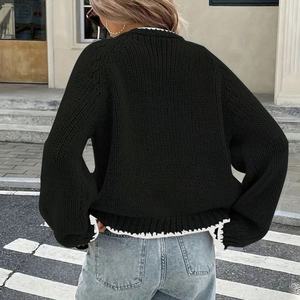 Suéter de Otoño/Invierno para Mujer, Nuevo Cárdigan de Punto Holgado con Lazo Delantero y Manga Larga, a la Moda - Product Image 6