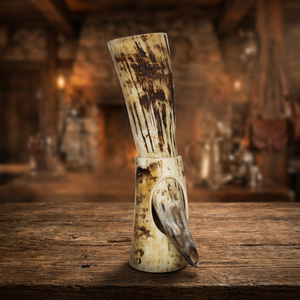 Soporte para Cuerno de Beber Tallado en Material Orgánico, Tema Romántico Europeo, Forma Natural, Ecológico, Alta Calidad, Más Vendido - Product Image 1