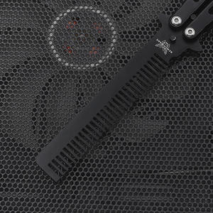 Venta al por mayor personalizable mariposa entrenador cuchillo hoja de satén barba bigote peine entrenador para juegos al aire libre - Product Image 2