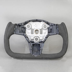 Volant directionnel personnalisé en cuir suédé, adapté aux modèles de <span class=keywords><strong>Tesla</strong></span> Y 3, nouveau, - Product Image 3