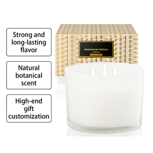 Nến Sang Trọng Được Cá Nhân Hóa Nhãn Hiệu Riêng Nến Thơm Bằng Thủy Tinh Màu Đen - Product Image 2