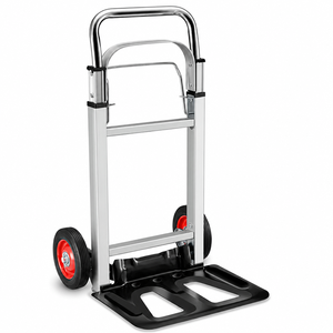 Carretilla de Plataforma Plegable de Aluminio Ligero con Mango Telescópico y Ruedas de Desplazamiento Suave, Duradera para Uso Industrial, Doméstico, Viajes y Compras - Product Image 2