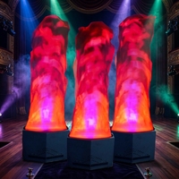 Machine à flamme LED rouge et bleue de 1,5 m à 1,8 m avec télécommande et contrôle DMX, construction en fer durable