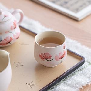 <span class=keywords><strong>Tasse</strong></span> à thé en céramique peinte à la main MSH, motif de pavot, pour hommes et femmes, pour le bureau - Product Image 4