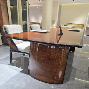 Hậu hiện đại sang trọng bàn ăn ghế thiết lập cho Bentley cao cấp thỏ-hạt sơn mài rắn gỗ đơn giản dài bảng cho phòng ăn - Product Image 5