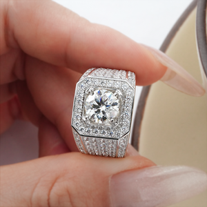 925 Sterling Silver <strong>Finger</strong> Cute Christmas <strong>Rings</strong> Big <strong>Size</strong> 11mm 9mm Moissanite Stone <strong>Mens</strong> Silver <strong>Rings</strong>