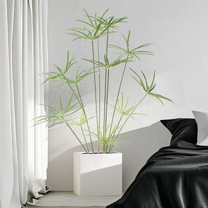 Vente en gros de <span class=keywords><strong>moulin</strong></span> <span class=keywords><strong>à</strong></span> <span class=keywords><strong>vent</strong></span> artificiel en plastique de haute qualité, herbe en pot, style nordique, écologique, toucher réaliste et naturel, 213 cm - Product Image 1