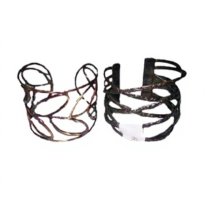 High Quality Handcrafted Brass Silver Plated Vintage Fashion Cuff <b>Bangles</b> Women's Jewelry Party Gift From India - Product Image 6