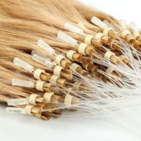 Extensiones de Cabello Virgen Remy 100% Naturales con Anillas Micro Loop de la Mejor Calidad 6 #   Extensiones de Cabello Lacio de Seda Chinas