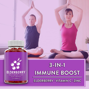 Elderberry Gummies สีดำกับวิตามินซีสังกะสีสำหรับระบบภูมิคุ้มกันสนับสนุนสารต้านอนุมูลอิสระ Superfood - Product Image 2