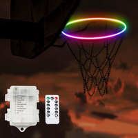Lampe LED en forme de panier de basket-ball, alimentée par énergie solaire, lumière à couleur changeante, Induction