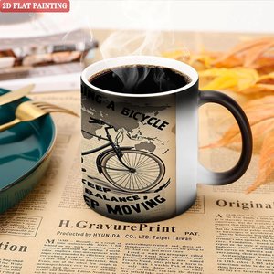 <b>Magic</b> Mug Frosted Black 11oz Ceramic Heat Activated Color Changing <b>Cup</b> - Product Image 5