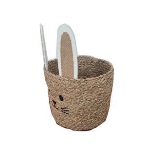 <span class=keywords><strong>Cesta</strong></span> de Pascua Moderna con Diseño de Conejito, Material de Jacinto de Agua y Paja, Organizador y Decoración para Cuarto Infantil, Regalo para Picnic - Product Image 2