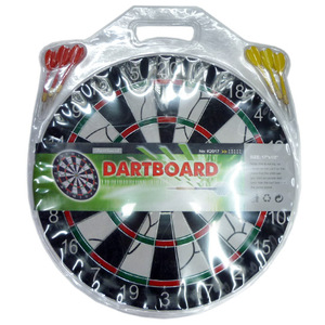 Tablero de <span class=keywords><strong>dardos</strong></span> de Material Sisal, tablero de juego interior de 17 pulgadas con 6 <span class=keywords><strong>dardos</strong></span>, barato, venta al por mayor - Product Image 1