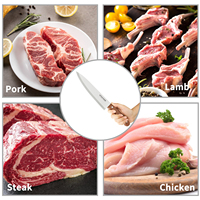 Couteau de chef de 8 pouces avec couvercle Couteau de chef de cuisine en acier inoxydable avec housse de protection Qualité supérieure pour la cuisine à domicile