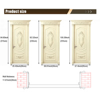 Portes intérieures en bois sculpté standard pour chambre de bébé, en bois massif de chêne rouge peint, porte sculptée, mobilier sain et écologique