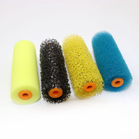 Rouleau de peinture industriel en mousse premium de 4 pouces, sans peluches, personnalisable OEM, pour toutes les finitions de peinture, fournitures de bricolage pour la maison