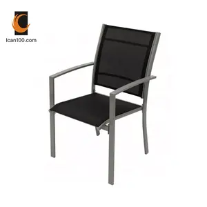Stackable 호텔 식당 의자 커피 숍 패브릭 팔 의자 야외 정원 파티오 가구 비스트로 의자