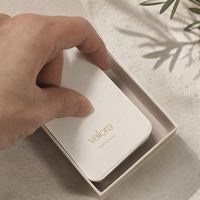Boîte de rangement haut de gamme pour cartes de visite, capacité 500 cartes, avec pelliculage mat et gaufrage, en carton imprimé