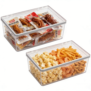 Caja Acrílica Transparente Rectangular Popular con Tapa Magnética, Ideal para Almacenamiento de Aperitivos en el Hogar - Product Image 1