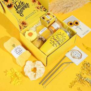 Creative Practical New Promotional Yellow Car Cup Straw <b>Brush</b> Series High-quality Aircraft Box for Sunflower Graduation Gift Set - Product Image 2