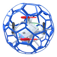 Drone de Course Spécial en Forme de Ballon de Football, Quadricoptère Télécommandé 4 Canaux avec Vidéo FHD 1080p pour Adolescents