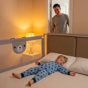 <span class=keywords><strong>Barrière</strong></span> <span class=keywords><strong>de</strong></span> sécurité pour <span class=keywords><strong>lit</strong></span> d'enfant, design oreilles d'ours 3D mignonnes, anti-chute, en maille, hauteur réglable 150cm/200cm, prix usine OEM - Product Image 2