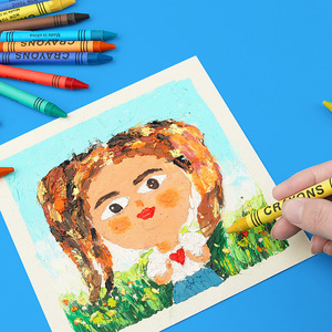 Набор для рисования восковых мелков с логотипом на заказ, 6/8/12/24 цветов - Product Image 5