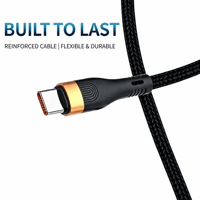 Câble de charge rapide multi-USB-C 4-en-1 100W avec conducteur en cuivre pur tressé en nylon pour ordinateurs portables et smartphones IOS