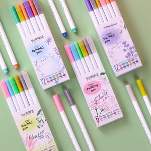 Stylos à encre métallique à pointe souple 12 couleurs modèle S333-6 pour le marquage photo, les signatures et le papier cartonné noir – Vente en gros transfrontalière - Product Image 4