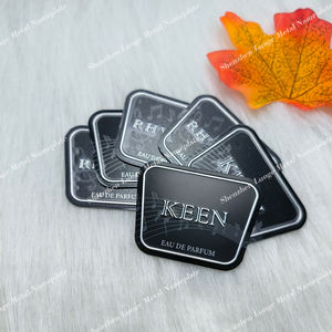 Autocollants de logo en métal gaufré brossés personnalisés étiquettes de bouteille de parfum en aluminium avec étiquettes imprimées plaques de logo gaufré - Product Image 4