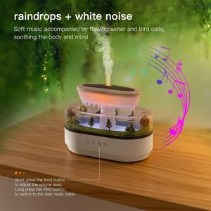 Ultrasonic Essential <b>Oil</b> <b>Diffuser</b> Rain Effect Aroma <b>Diffuser</b> with Colorful LED Ambient Light - Product Image 5