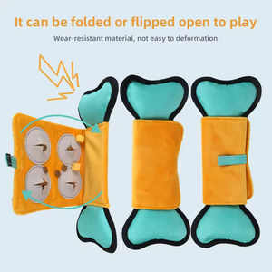 Tappetino Interattivo Pieghevole e Lavabile per Cani, Gioco Puzzle a Forma di Osso con Carta Sfrigolante per Stimolazione Mentale e Allenamento IQ - Product Image 2