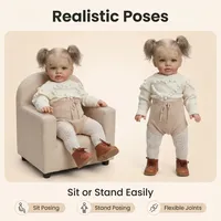 Poupée Reborn de 26 pouces, version fille, taille 6 mois, avec peau 3D, pour enfants