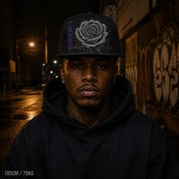 Casquette Trucker Vintage à 5 Panneaux avec Broderie Haute Qualité, Visière en Mousse et Dos en Maille, Style West Coast Chicano Streetwear Urbain, Vente en Gros