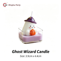 Niedliche 3D Halloween-Figurenkerzen Geist Kürbis Totenkopf Mumien-Form Kleine Dekorative Kerzen für Halloween-Party Tischdekoration