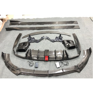 Bộ body kit sợi <span class=keywords><strong>carbon</strong></span>: Cản trước, khuếch tán sau, cánh gió, ốp sườn xe cho <span class=keywords><strong>Benz</strong></span> E Class W213 E200 E300 E320 E63 AMG 2017-2019 - Product Image 2