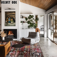 Canapé de sol modulaire Caterpillar de luxe minimaliste en velours moelleux, canapé paresseux en mousse haute densité, mobilier de décoration pour villa et maison