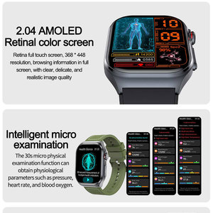 Orologio Smart 2025 alla Moda Impermeabile per Uomo e Donna Compatibile con Android e <span class=keywords><strong>iOS</strong></span> con Monitoraggio ECG PPG HRV e Temperatura - Product Image 3
