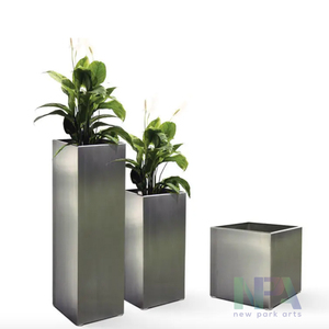 Stainless Steel Outdoor Flower Pot Plant Holders Outdoor <strong>Extra</strong> <strong>Large</strong> <strong>Planters</strong> <strong>Cheap</strong> Decorative Flowerpot - Product Image 5