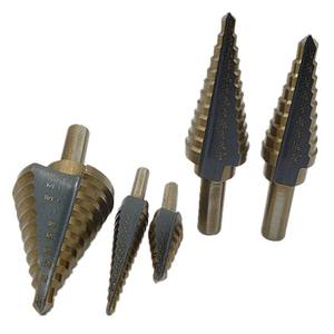 Ensemble de 5 forets à alésage triangulaires en acier plaqué aluminium jaune impérial, forets à alésage triangulaires, forets à alésage triangulaires - Product Image 1