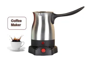 Kitchen & Tabletop Portable Coffee Maker Stainless Steel Greek Arabic Coffee Pot With Anti-overflow Electric Turkish Coffee Make