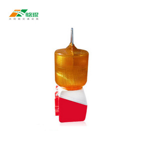 Feux de signalisation solaires pour barrières routières, clignotants LED, montage au sol, IP65, matériau plastique - Product Image 2