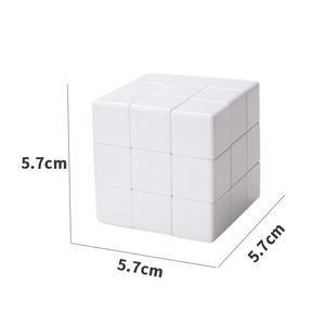 Cubo mágico con logotipo personalizado-Diseño de plástico 3D blanco con patrón publicitario Pegatinas de embalaje - Product Image 3