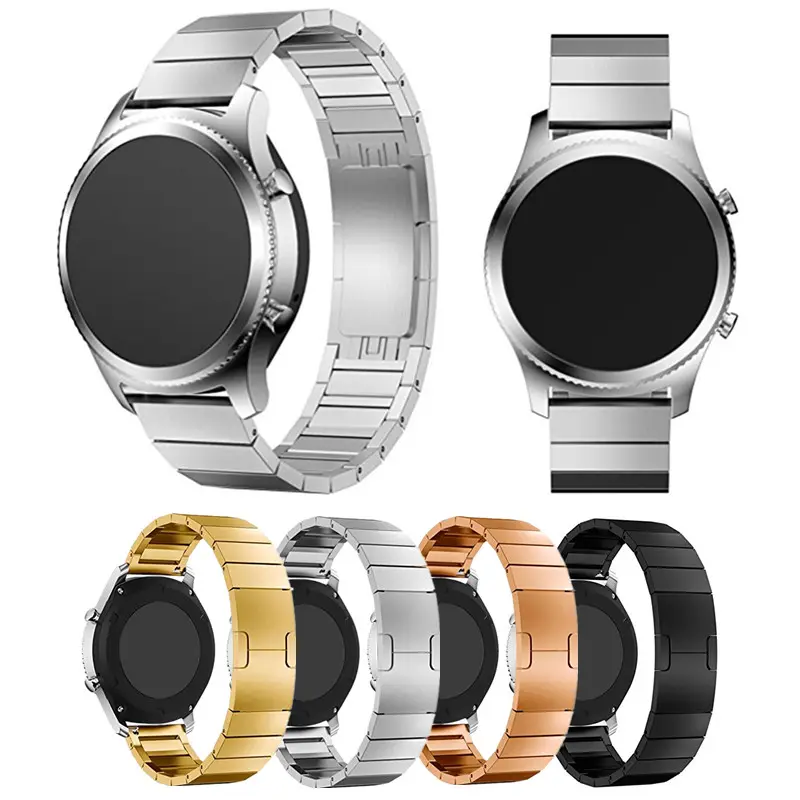 Cinturino per orologio intelligente da 22mm cinturino per bracciale con collegamento in metallo in acciaio inossidabile a sgancio rapido per samsung gear s3 Smart Watch per orologio galaxy