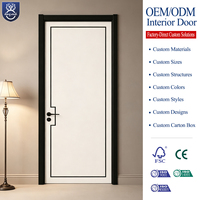 Portes Intérieures Simples en Bois pour Chambre à Coucher, Design Moderne, Manuel, pour Hôtels, en MDF et PVC, Étanche